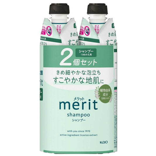 Kao Merit Shampoo Refill 2-Pack 640ml