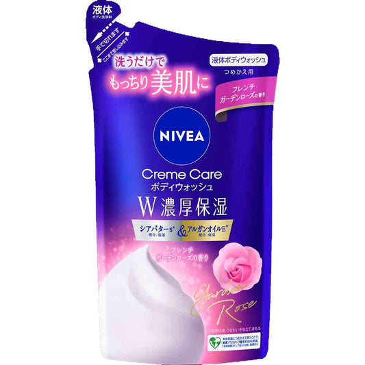 Kao Nivea Cream Care Body Wash W Rich Moisture French Garden Rose Scent Refill 340ml