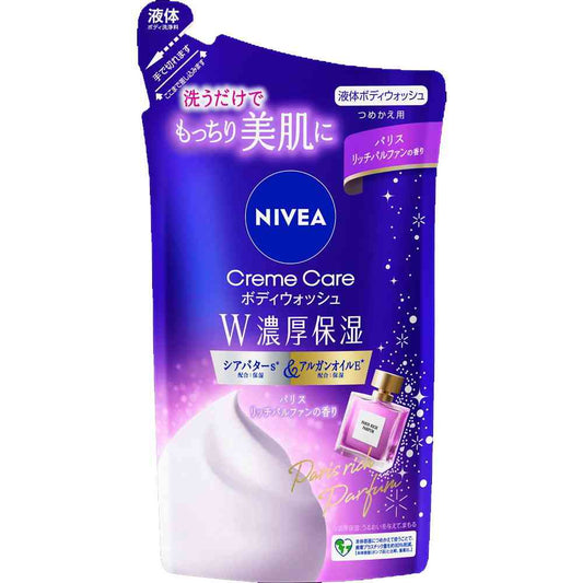 Kao Nivea Cream Care Body Wash W Rich Moisture Paris Rich Perfume Scent Refill 340ml