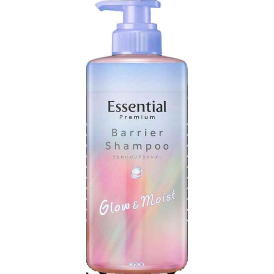 Kao Essential Premium Moisture Barrier Shampoo Glow & Moist Pump 450ml