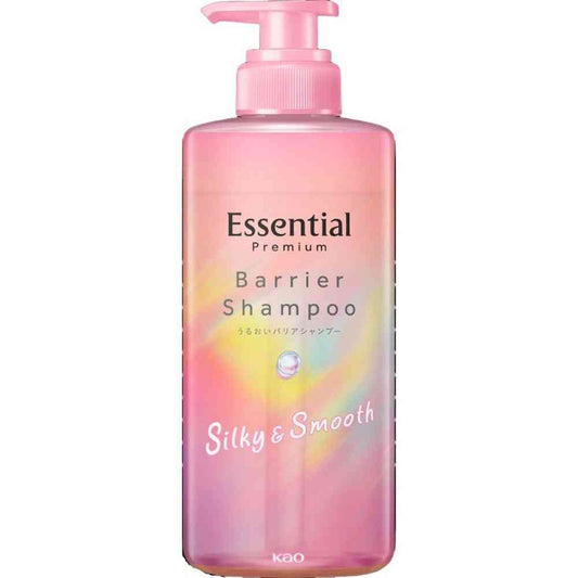 Kao Essential Premium Moisture Barrier Shampoo Silky & Smooth Pump 450ml