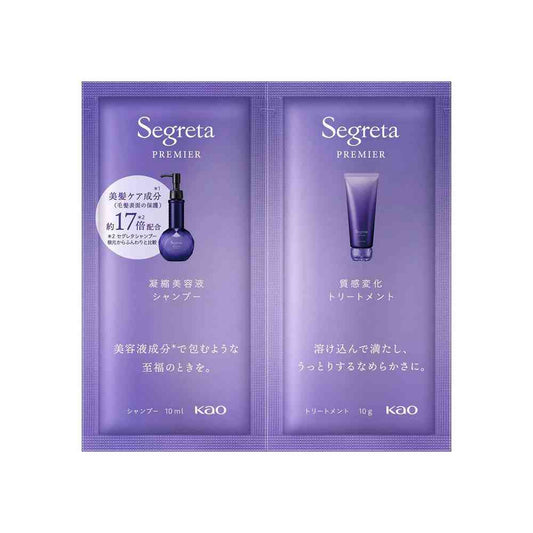 Kao Segreta Premier Concentrated Beauty Serum Shampoo & Texture Change Treatment Pillow 10ml + 10g