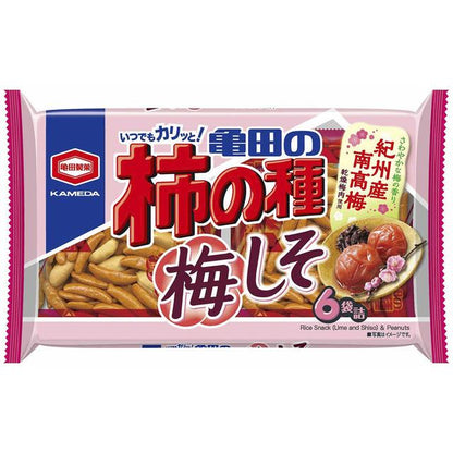 Kameda Seika Kameda's Kaki no Tane Ume Shiso 6 Bags 164g