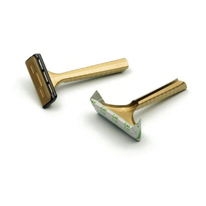 Kailijumei T-Type Gold Stainless Steel Razor SM 10 Pieces