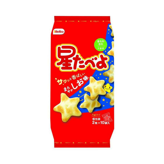 Kuriyama Rice Crackers Star-shaped Salt Flavor 2 Pieces x 10 Bags