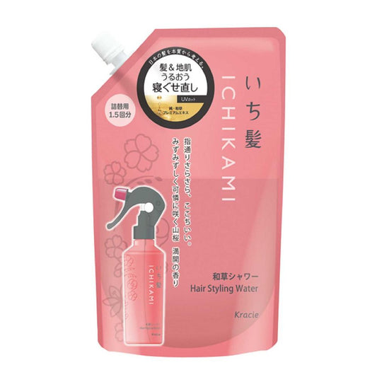 Kracie Home Products Ichikami Hair & Scalp Moisturizing Bedhead Fixing Spray Refill 375ml