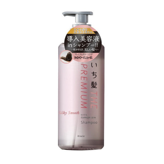 Kracie Ichikami Premium Silky Smooth Shampoo Pump 480ml