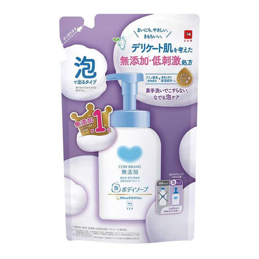 Cow Brand Additive-Free Foaming Body Soap Refill 450ml