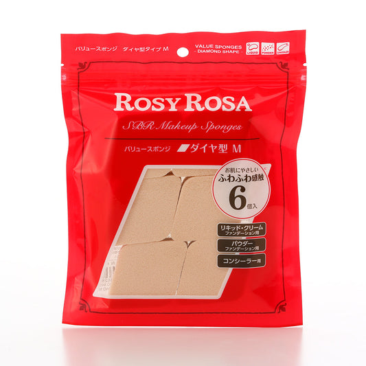 Rosy Rosa Value Sponge Diamond Shape 6P