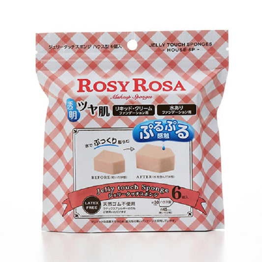 Rosy Rosa Jelly Touch Sponge House Shape 6P