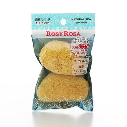 Rosy Rosa Natural Sea Sponge S Size 2 Pieces