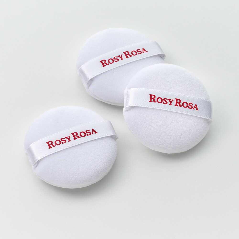 Rosy Rosa Microfiber Puff S 3P White 3 Pieces