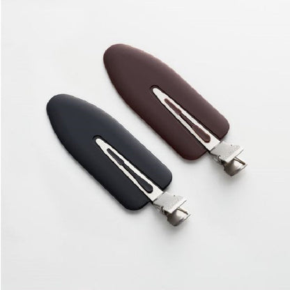 Mappepe No Mark Front Hair Clip - Large Black & Brown (2 Pieces)