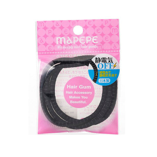 Mapepe Anti-Static OFF Ring Hair Ties 3P Black