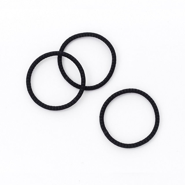 Mapepe Anti-Static OFF Ring Hair Ties 3P Black