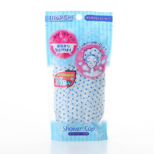 Mapepe Shower Cap Heart Blue