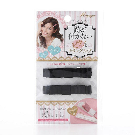 Mappepe No Mark Hair Clip - Black Ribbon