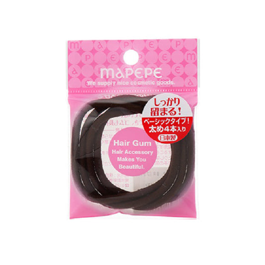 Shanti Mappepe Thick Hair Rubber Bands Brown (4 Pieces)