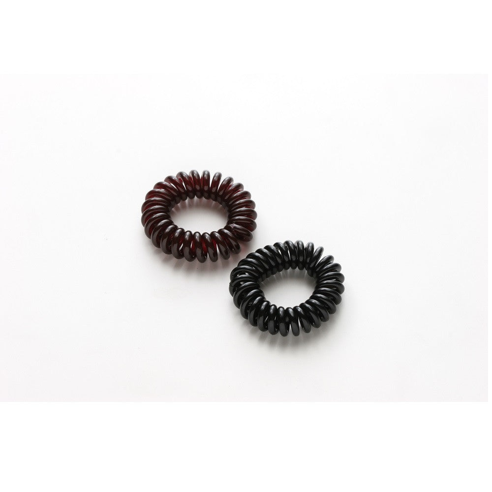 Mappepe Spring Hair Tie 2P Brown & Black