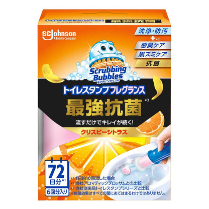 Johnson Scrubbing Bubbles Toilet Stamp Maximum Antibacterial Crispy Citrus Main Unit 6 Uses (38g)
