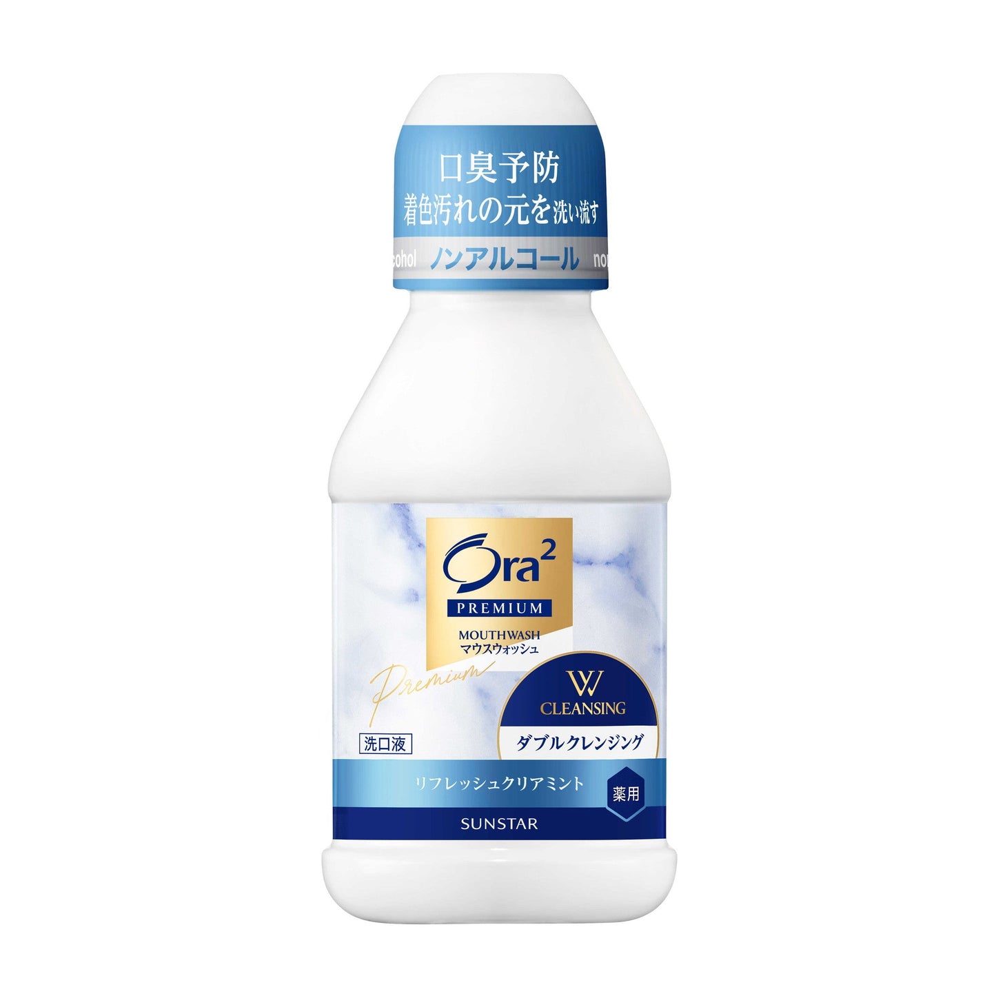 Ora2 Premium Mouthwash Double Cleansing Refresh Clear Mint 80ml