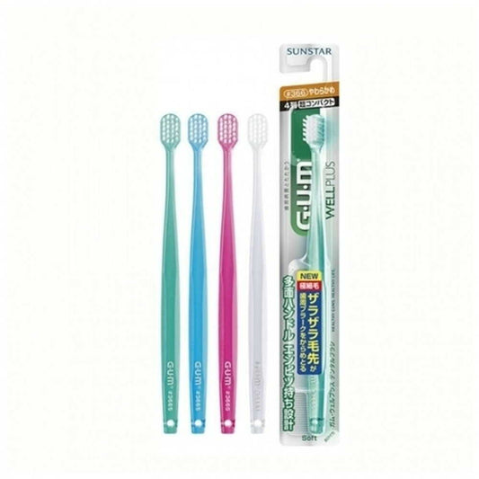 Sunstar GUM Plus Dental Brush #366 4-Row Ultra Compact, Soft