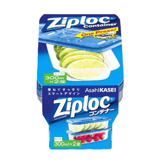 Ziploc Container Rectangular 300ml 2 Pieces