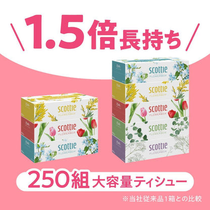 Nippon Paper Crecia Scottie Tissue Flower Box 250 Sets x 3 Pieces