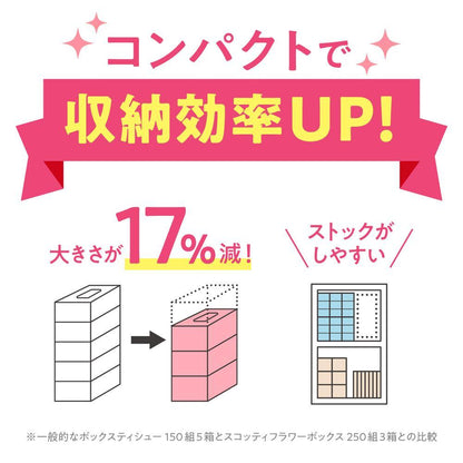 Nippon Paper Crecia Scottie Tissue Flower Box 250 Sets x 3 Pieces