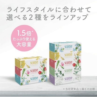 Nippon Paper Crecia Scottie Tissue Flower Box 250 Sets x 3 Pieces