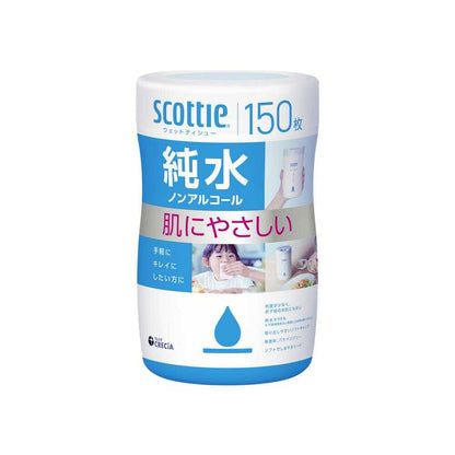 Kurecia Scottie Wet Tissue Pure Water Non-Alcohol 150 Sheets