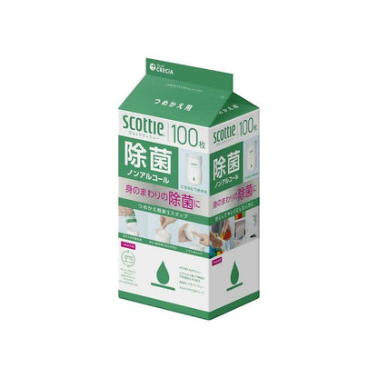 Kleisia Scottie Wet Tissue Disinfecting Non-Alcohol - Refill 100 Sheets
