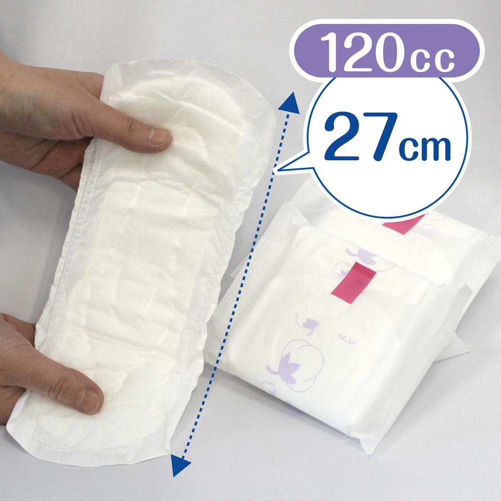 Poise Skin Care Pad Natural Cotton 100% for Heavy Use 120cc 18 Pieces