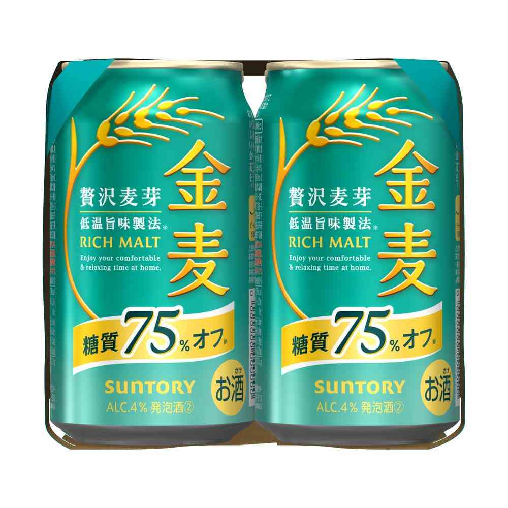 Suntory Kinmugi 75% Reduced Sugar 350ml x 6
