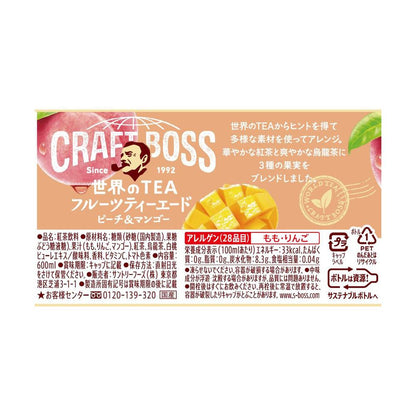 Suntory Craft Boss Tea Fruit Teaade Peach & Mango 600ml