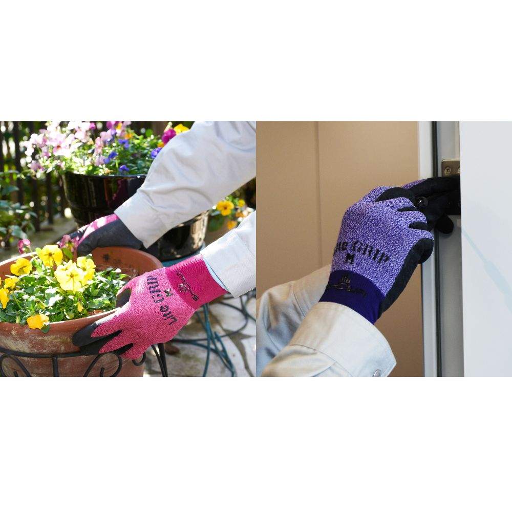 Showa Glove Light Grip L Purple No. 341, 1 Pair