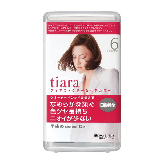 Shiseido Tiara Cream Hair Color 6 Dark Chestnut Brown