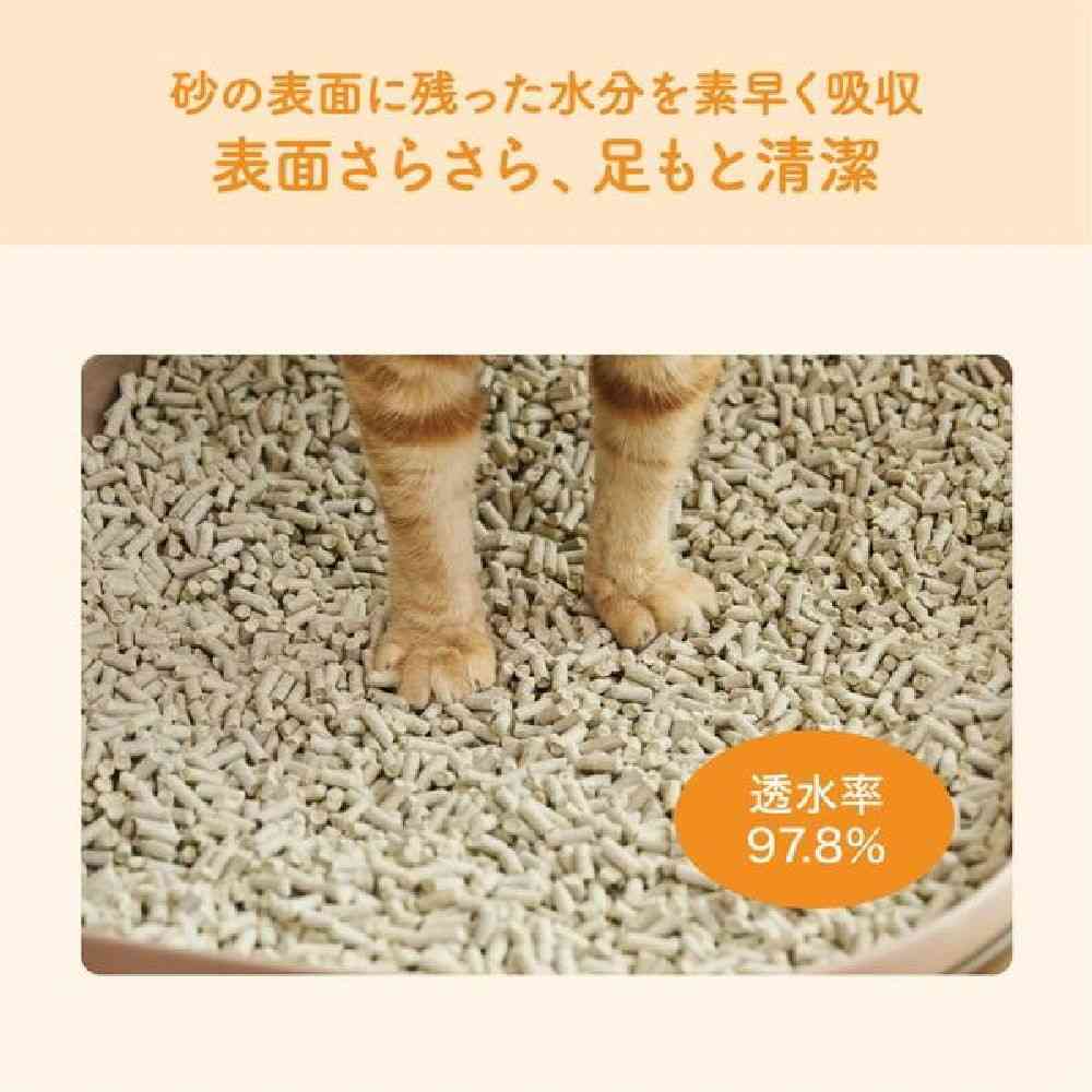 Daio Paper Kimiomoi Powerful Deodorizing & Antibacterial Cat Litter for System Toilets Large Granules 4L