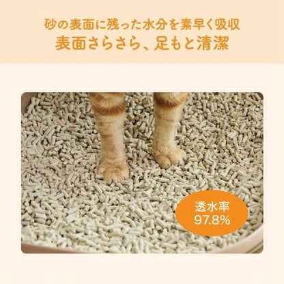 Daio Paper Kimiomoi Powerful Deodorizing & Antibacterial Cat Litter for System Toilets Small Granules 4L