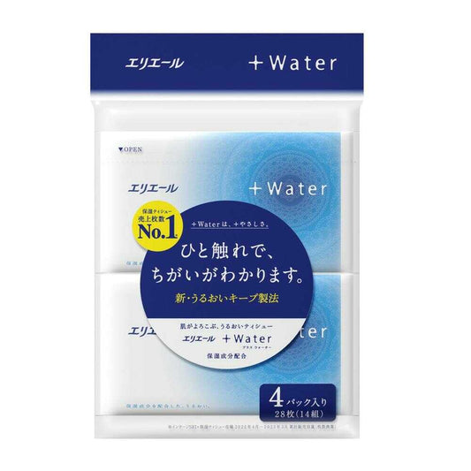 Daio Paper Elleair + Water Pocket Tissue 14 Sets 4 Packs