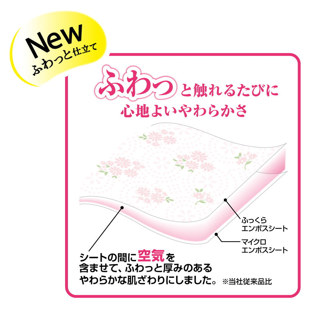 Daio Paper Elleair Toilet Paper Flower Print Double 12 Rolls
