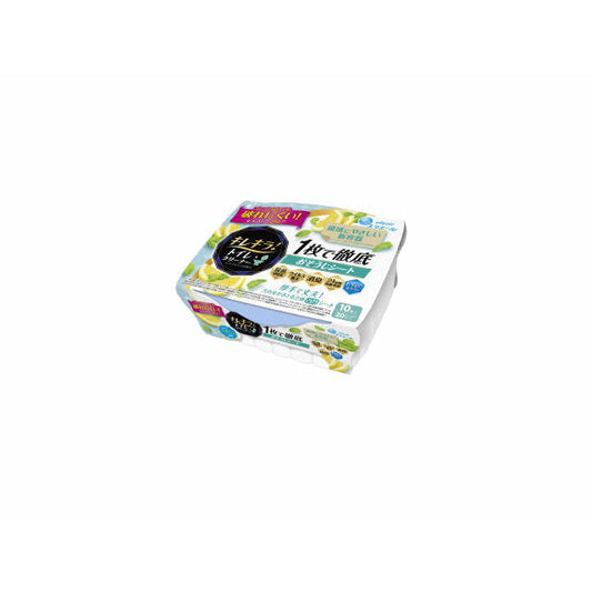 Kirekira! Toilet Cleaner One-Wipe Thorough Cleaning Sheets Citrus Mint 10 Sheets