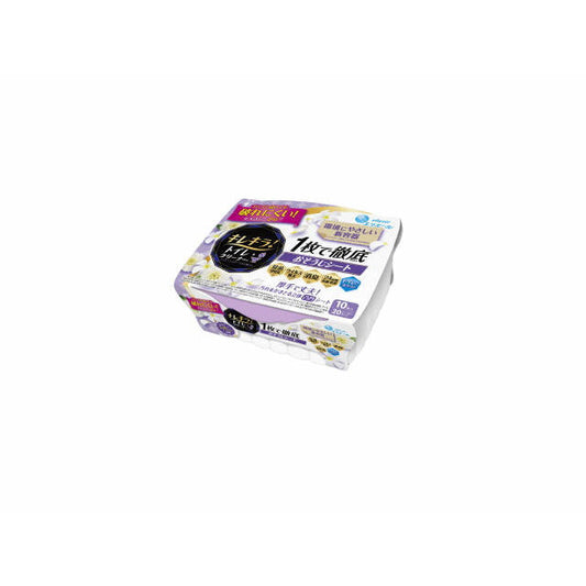 KireKira! Toilet Cleaner One-Sheet Thorough Cleaning Sheets Clean Floral (10 Sheets)