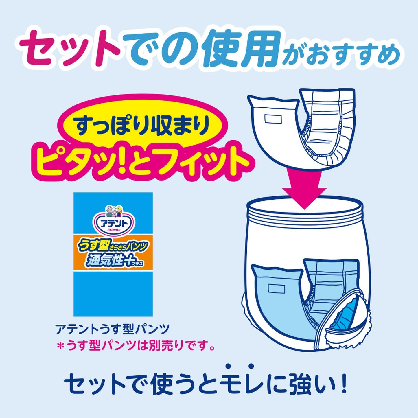 Attento Paper Pants Urine Pads Perfect Fit Super Assurance 6x Absorption 18 Sheets