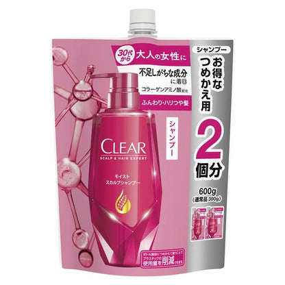 Unilever Clear Moist Scalp Shampoo Large Refill 600g