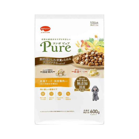 Nihon Pet Food Combo Pure Dog - Selected Cheese & Domestic Chicken 600g (300gx2)