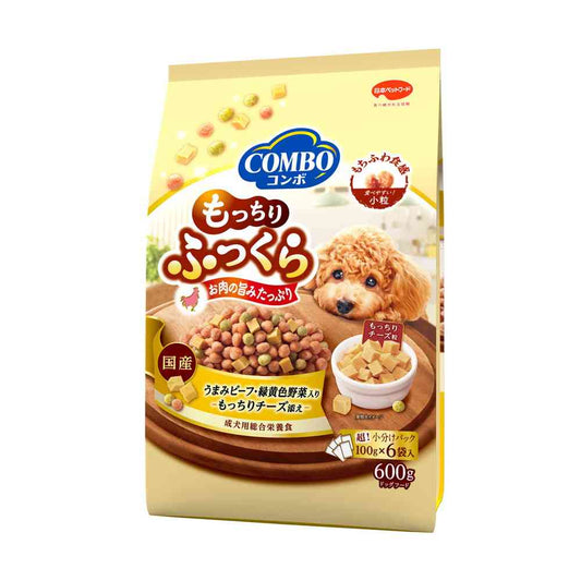 Nihon Pet Food Combo Dog Soft and Fluffy Beef with Cheese 600g (100g x 6 Bags)