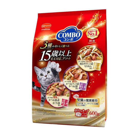 Combo Cat 15 Years and Older Hairball Control Assortment 600g
