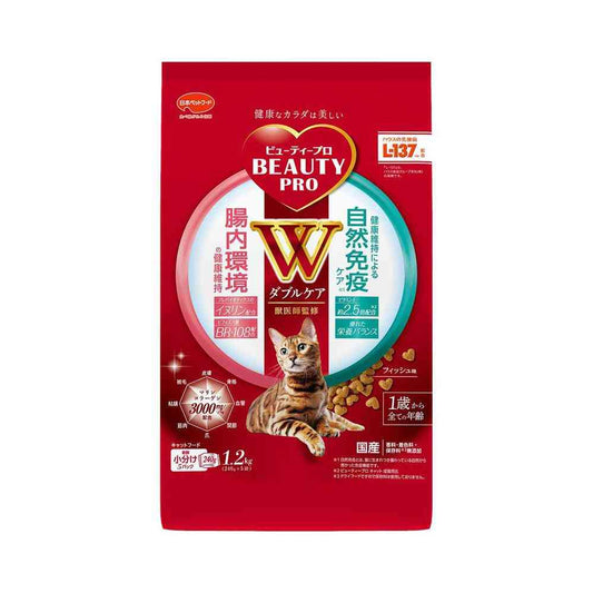 Nihon Pet Food Beauty Pro Cat W Care Intestinal Environment & Natural Immunity Care 1.2kg (240g x 5)