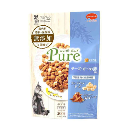 Nihon Pet Food Combo Pure Cat Tuna Flavor with Cheese & Bonito Flakes 100g x 2 Bags